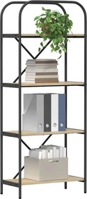 vidaXL Ράφι Βιβλίων Δρύς Sonoma 60 x 30 x 146 εκ Επεξεργασμένο ξύλο