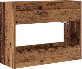 vidaXL Σχέδιο &amp; βάση αποθήκευσης Παλιό ξύλο 65 x 24 x 50 εκ