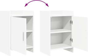 vidaXL Κομοδίνα 2 τμχ. Λευκό 40 x 30 x 60 cm Επεξεργασμένο Ξύλο