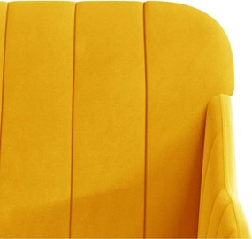 vidaXL Πολυθρόνα Κίτρινη 63 x 76x 80 εκ. Βελούδινη