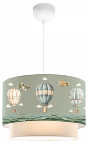 GloboStar® BALLON 204-0120 Παιδικό Κρεμαστό Φωτιστικό Φιγούρα Μονόφωτο 1 x E27 IP20 Πολύχρωμο Ύφασμα - Μ30 x Π30 x Υ70cm