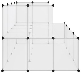 vidaXL Κλουβί Μικρών Ζώων Διαφανές 143x107x93 εκ Πολυπροπυλένιο&amp;Ατσάλι