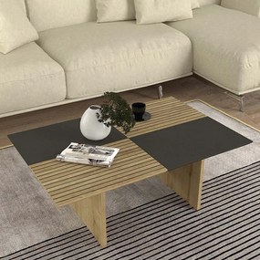 Τραπεζάκι σαλονιού Venita Megapap χρώμα sapphire oak - ανθρακί 90x60x33,8εκ.-GP042-0238,1