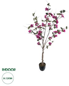 GloboStar® Artificial Garden BOUGAUVILLEA 20676 Τεχνητό Διακοσμητικό Φυτό με Ανθη Μπουκανβίλιας Φουξ Υ180cm