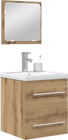 vidaXL Σετ Επίπλων Μπάνιου 2 τεμ. Artisan Oak Επεξεργασμένο Ξύλο