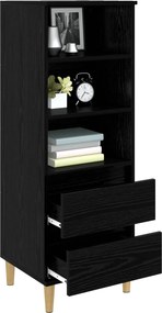 vidaXL Highboard Μαύρη Δρυς 40 x 36 x 110 εκ. Επεξεργασμένο Ξύλο