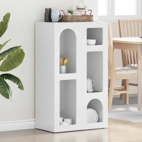 vidaXL Πλαϊνό γραφείο ELST Υψηλής γυαλάδας λευκό 59 x 35 x 100,5 εκ
