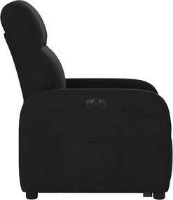 vidaXL Πολυθρόνα Ηλεκτρική Ανακλινόμενη με Ανύψωση Μαύρη Υφασμάτινη