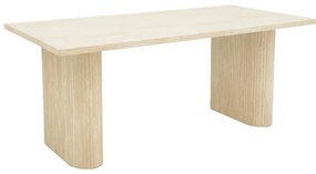 Intrahome Τραπέζι Loozir Intrahome mdf σε λευκή όψη τραβερτίνας 180x90x75εκ | SKU: INTRAPA-212111106