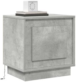 vidaXL Κομοδίνο Γκρι σκυροδέματος 44 x 34.5 x 45 εκ Επεξεργασμένο ξύλο