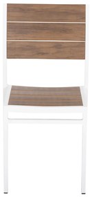 Καρέκλα SAGA C6063.01 Αλουμινίου Λευκή με Polywood 46x52x86Υεκ. 46x52x86 εκ.
