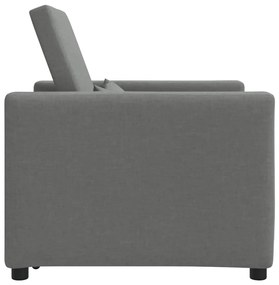 vidaXL Μονός καναπές-κρεβάτι Σκούρο γκρι 90 x 165 x 87 εκ. ύφασμα