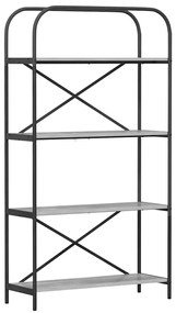 vidaXL Ράφι Βιβλίων Γκρι sonoma 80 x 30 x 146 εκ Επεξεργασμένο ξύλο