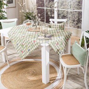 Καρέ Parrillia 08 Green Teoran 90X90cm Cotton-Polyester