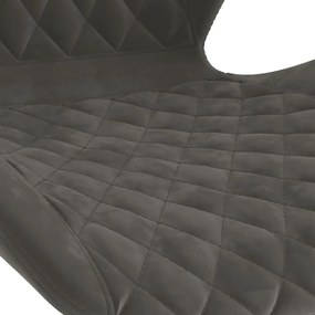 vidaXL Σκαμπό Μπαρ 2 τεμ. Σκούρο Γκρι Βελούδινα