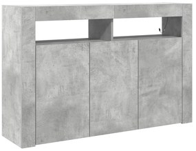 vidaXL Συρτάρι Γκρι από Μηχανικά Ξύλο 116 x 30 x 75 εκ. Ορθογώνιο