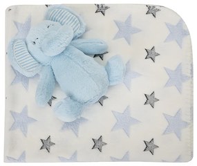 Σετ Δώρου Λούτρινο Elephant Blue με Κουβερτούλα  10340182501 Lorelli