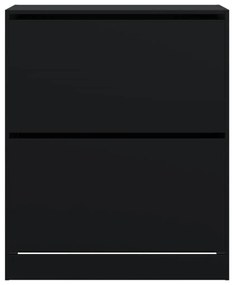 vidaXL Παπουτσοθήκη Μαύρη 80x34x96,5 εκ. από Επεξεργασμένο Ξύλο
