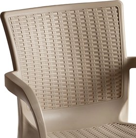 Τραπεζαρία Icon-Festive pakoworld σετ 3τεμ PP σε cappuccino απόχρωση