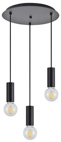 Φωτιστικό Οροφής Τρίφωτο Homelighting Adept Tube 77-8480 Black