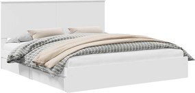 vidaXL Κρεβάτι Αποθήκης Λευκό 180 x 200 cm Επεξεργασμένο ξύλο