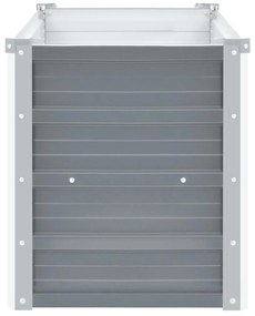 vidaXL Ζαρντινιέρα Υπερυψωμένη Γκρι 100x40x45 εκ. Γαλβανισμ. Χάλυβας