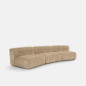 Τριθέσιος αρθρωτός καναπές από flame chenille, SWEETY