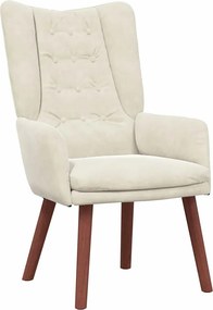 vidaXL Πολυθρόνα Κρεμ 63 x 67 x 94 εκ. Βελούδο