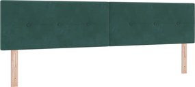 vidaXL Κρεβάτι box spring με στρώμα Σκούρο Πράσινο 200 x 200 cm