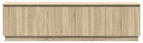 vidaXL Ντουλάπι τηλεόρασης με LED Σολονά Οξιά 180x38x49 εκ. Επεξεργασμένο ξύλο