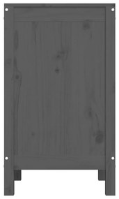 Καλάθι Απλύτων Γκρι 44 x 44 x 76 εκ. από Μασίφ Ξύλο Πεύκου - Γκρι