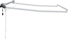 vidaXL Ηλεκτρικό Ανακλινόμενο Κάθισμα Λευκός 3 x 2 m Αλουμίνιο