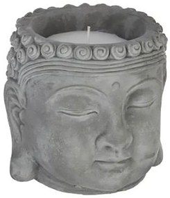 Βούδας Διακοσμητικός Με Κερί Citronella 07.155302 13,5X13cm Grey Ceramic