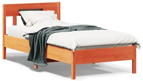 vidaXL Σκελετός Κρεβ. Χωρίς Στρώμα Καφέ Κεριού 75x190 εκ Μασίφ Πεύκο