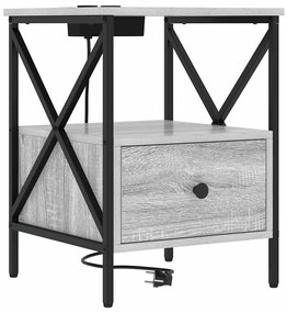 vidaXL Κομοδίνο Γκρι sonoma 41.5 x 40.5 x 55 εκ. Επεξεργασμένο ξύλο