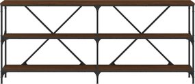 vidaXL Τραπέζι Κονσόλα Καφέ Δρυς 180x30x75 εκ. Επεξ. Ξύλο/Σίδηρος