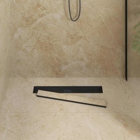 vidaXL Σιφόνι ντους 2-σε-1 με 360° σιφόνι Μαύρο 60 cm