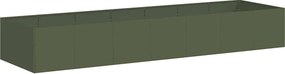 vidaXL Ζαρντινιέρα Λαδί 280x80x40 εκ. από Χάλυβα