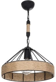 Φωτιστικό Οροφής Zion 203-0003 33x33x29cm 1xE27 Black-Beige GloboStar