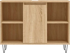 vidaXL Ντουλάπι Μπάνιου Sonoma Δρυς 80 x 33 x 60 εκ. από Επεξεργ. Ξύλο
