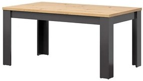 Τραπέζι Boston CG122, Artisan βελανιδιά, Γραφίτης, 76x90x160cm, 57 kg, Επιμήκυνση, Πλαστικοποιημένη μοριοσανίδα, Ινοσανίδες μέσης πυκνότητας