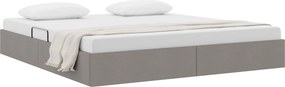 vidaXL Κρεβάτι Οθωμανικού Τύπου Taupe 160 x 200 cm ύφασμα