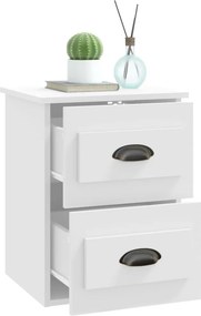 vidaXL Κομοδίνο Επιτοίχιο Λευκό 41,5 x 36 x 53 εκ.