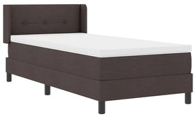 vidaXL Κρεβάτι box spring με στρώμα με στρώμα Σκούρο Καφέ 80 x 200 cm
