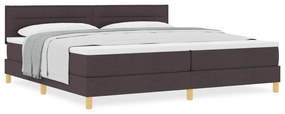 vidaXL Κρεβάτι Box Spring με Στρώμα Σκούρο Καφέ 200x200 εκ. Ύφασμα