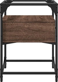 vidaXL Κομοδίνο Καφέ Δρυς 40x40x55 εκ. από Επεξεργασμένο Ξύλο