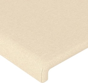 vidaXL Κεφαλάρι Κρεμ 90x5x118/128 εκ. Ύφασμα