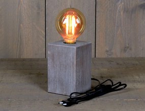 ΦΩΤΙΣΤΙΚΆ ΕΠΙΔΑΠΈΔΙΑ &amp; ΕΠΙΤΡΑΠΈΖΙΑ TABLE LAMP E27 WOOD GREY 15 CM ANNAS COLLECTION
