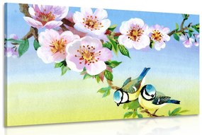 Εικόνα τσιμπούκι και ανθισμένα λουλούδια - 120x80