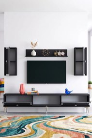Stewehome Σετ μοντέρνας σύνθεσης τηλεόρασης με ράφι 180x30x41 cm